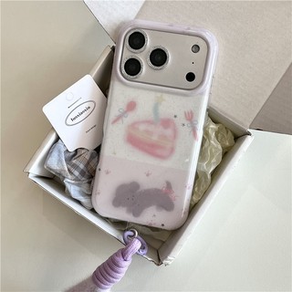 IPhone 17 Pro max 16 Pro Cake Dog Pattern Chất liệu TPU IMD process phone case