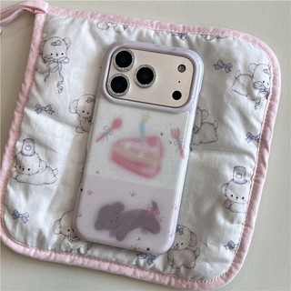 IPhone 17 Pro max 16 Pro Cake Dog Pattern Chất liệu TPU IMD process phone case