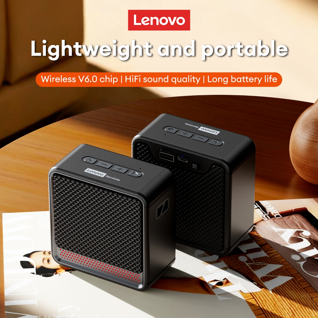 Loa không dây di động Lenovo HD109 Bluetooth 6.0 có âm thanh vòm 360 và thời gian chơi 10,5h cộng với đèn RGB | BigBuy360 - bigbuy360.vn