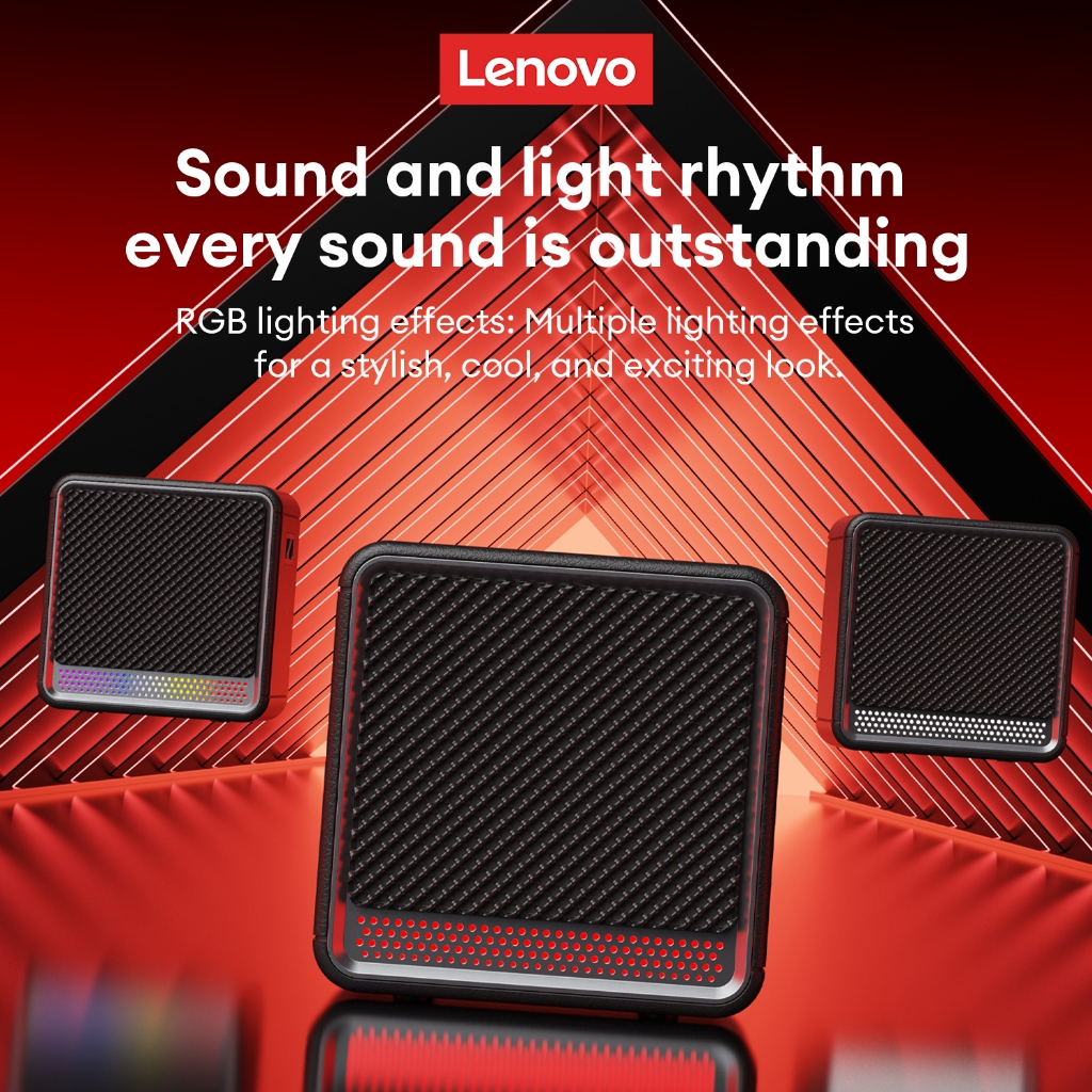 Loa không dây di động Lenovo HD109 Bluetooth 6.0 có âm thanh vòm 360 và thời gian chơi 10,5h cộng với đèn RGB | BigBuy360 - bigbuy360.vn