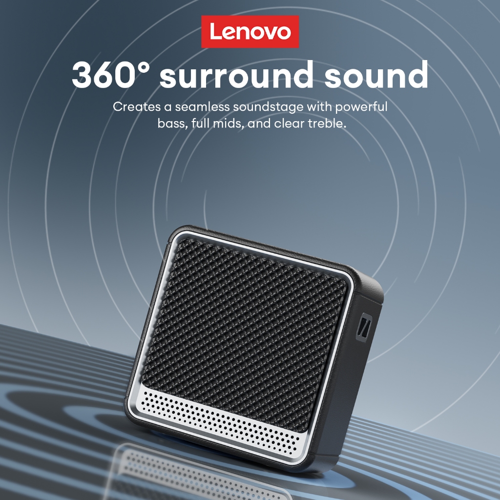 Loa không dây di động Lenovo HD109 Bluetooth 6.0 có âm thanh vòm 360 và thời gian chơi 10,5h cộng với đèn RGB | BigBuy360 - bigbuy360.vn