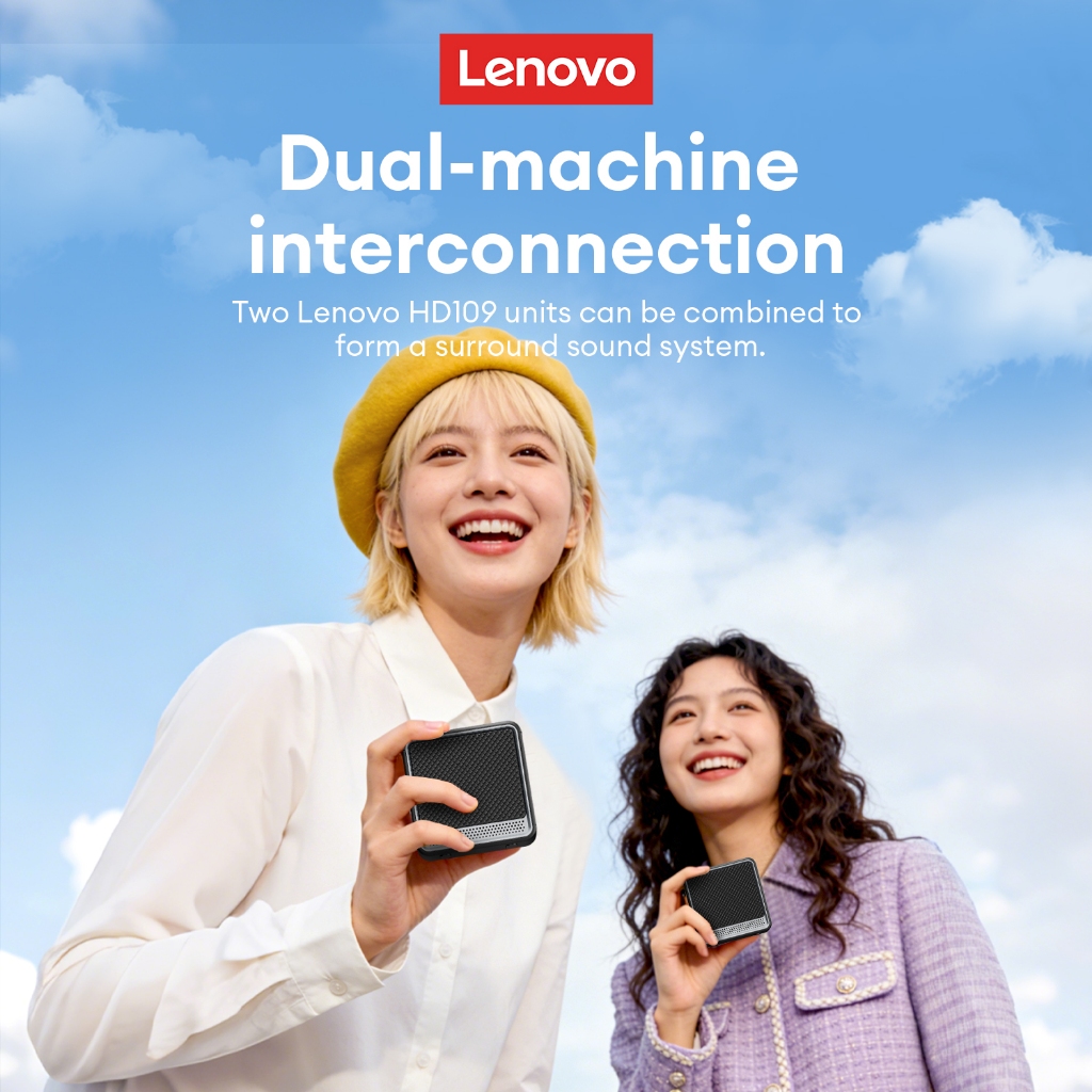 Loa không dây di động Lenovo HD109 Bluetooth 6.0 có âm thanh vòm 360 và thời gian chơi 10,5h cộng với đèn RGB | BigBuy360 - bigbuy360.vn