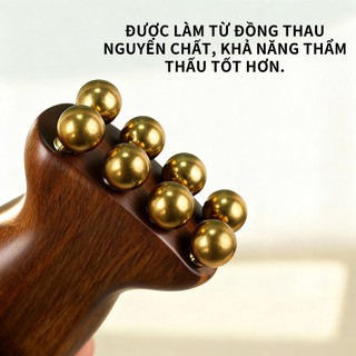Đồng thau Gỗ Đàn Hương Xanh Chai Hạt Vàng Nasolabial Dòng Da Apple Dòng Dưới Mũi Cầu Làm Đẹp Mặt Fascia Nâng Dụng Cụ