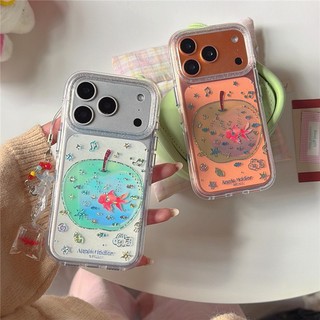 IPhone 17 Pro max 16 Pro Mạ vàng hoa văn cá trái cây chất liệu TPU xử lý IMD vỏ điện thoại