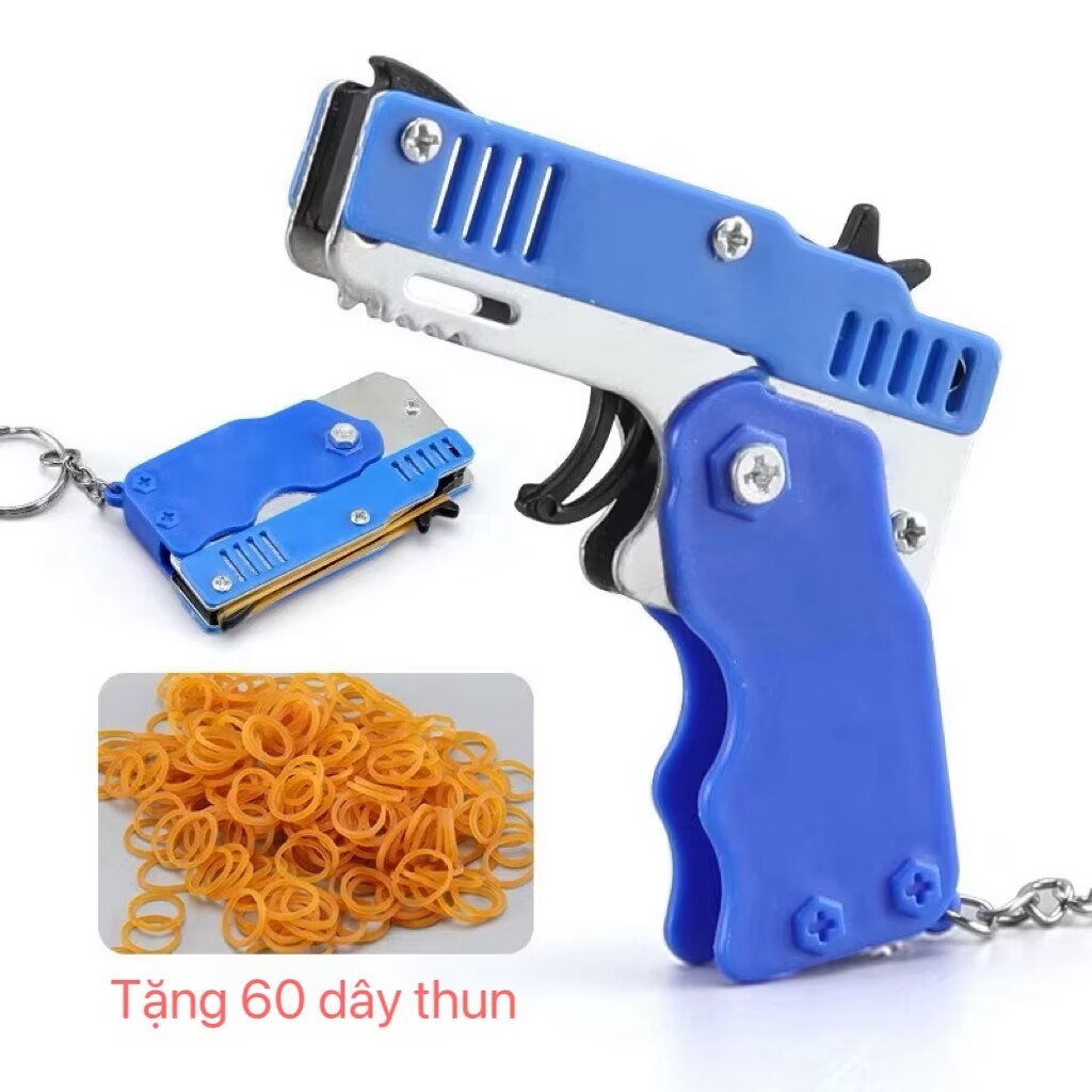 Dây cao su Súng Móc khóa độc đáo Túi xách Móc khóa Phụ kiện quà tặng Móc khóa