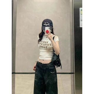 Áo thun nữ cổ tròn 100% cotton, in hình hoạt hình dễ thương