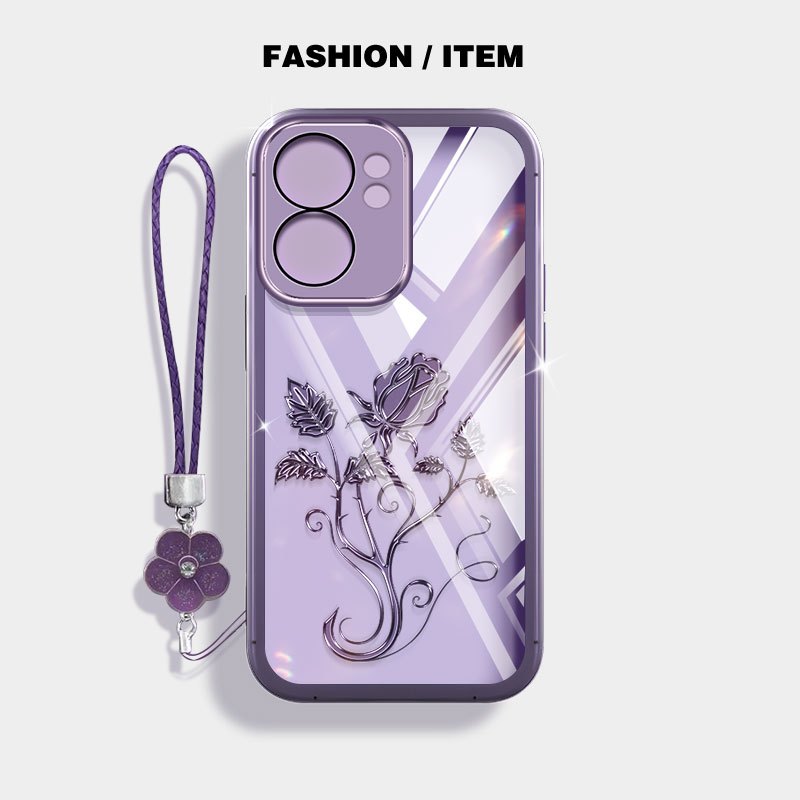 Ốp Lưng Trong Suốt YBD Cho OPPO A6C A6X A6 Pro A6S A6T Pro A6K Vỏ Điện Thoại Cây Nho Bông Dây Buộc