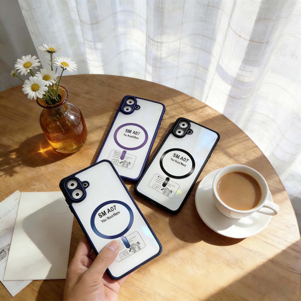 Ốp Điện Thoại Từ Tính Bảo Vệ Camera Chống Trầy Xước Phù Hợp Cho SMASUNG A03S A02S M02S A04E M04 F04 A05 A05S A06 A07 A10S A11 M11 A12 M12 F12 A13 Lite A04S A15 A16 4G 5G