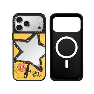 Từ Tính Không Dây Cho iPhone 17 16 15 14 13 12 11 Pro Max Plus Dễ Thương Lấp Lánh Ngôi Sao Đen Cạnh Cứng Ốp điện thoại Khắc Logo
