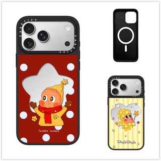 Từ Tính Không Dây Cho iPhone 17 16 15 14 13 12 11 Pro Max Plus Trái Tim Lấp Lánh Ngôi Sao Cạnh Đen Cứng Ốp điện thoại Khắc Logo