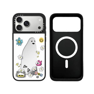 Từ Tính Không Dây Cho iPhone 17 16 15 14 13 12 11 Pro Max Plus GD Hoa Bướm Cạnh Đen Cứng Ốp điện thoại Khắc Logo