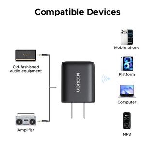 Bộ thu Bluetooth kết nối trực tiếp UGREEN, Bộ chuyển đổi âm thanh Bluetooth 6.0 được nâng cấp