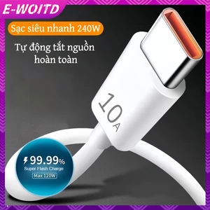 Cáp dữ liệu E-WOITD 10A Type-c Tự động tắt nguồn Cáp dữ liệu ô tô 2M đơn giản Thích hợp cho Huawei Android Universal HNVN