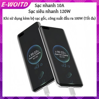 Cáp dữ liệu E-WOITD 10A Type-c Tự động tắt nguồn Cáp dữ liệu ô tô 2M đơn giản Thích hợp cho Huawei Android Universal HNVN