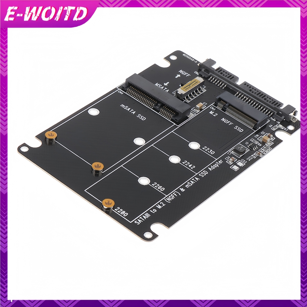 E-woitd NGFF Sang SATA 3 HDD Vỏ MSATA SSD Adapter M.2 SATA Giao Thức Adapter Board HNVN