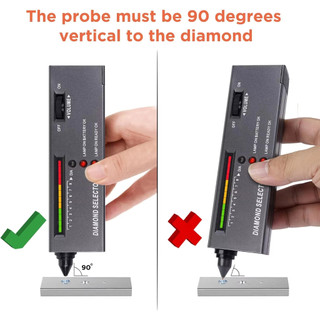 2Pcs V2 chuyên nghiệp độ chính xác cao kim cương thử nghiệm đá quý lựa chọn đồ trang sức công cụ xem LED kim cương chỉ số thử nghiệm bút