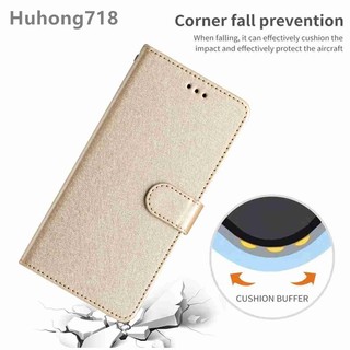 Cho Itel A70 Flip Case Họa Tiết Lụa Silicon Mềm Full Cover Chống Sốc Đựng Thẻ Đứng