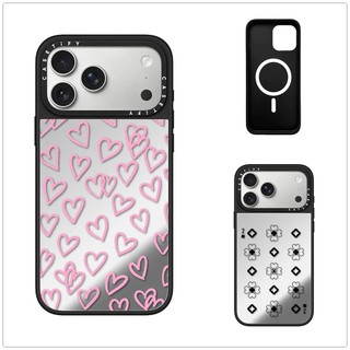 Từ Tính Không Dây Cho iPhone 17 16 15 14 13 12 11 Pro Max Plus Trái Tim Nhỏ Cạnh Đen Ốp điện thoại Cứng Khắc Logo