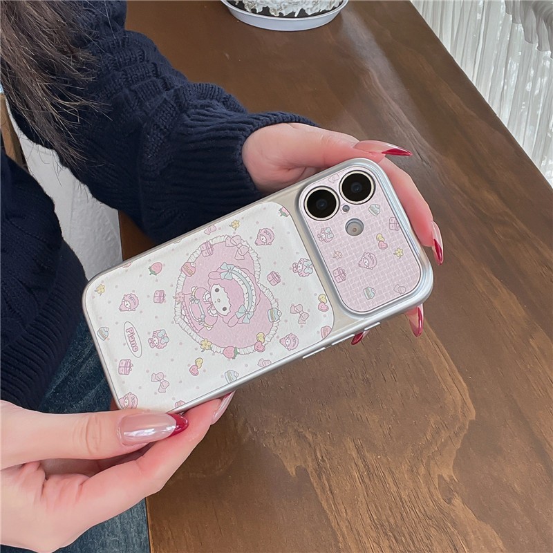 IPhone 17 Pro max 16 Pro max Little Loving Lamb pattern Chất liệu PU Vỏ điện thoại
