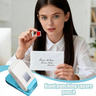 2 Chiếc Đòn Bẩy Hành Động Tem Hình Giấy Đấm Lỗ Di Động Đục Lỗ Thêu Sò Tiếp Liệu DIY Thẻ Làm Giấy Thủ Công Dụng Cụ
