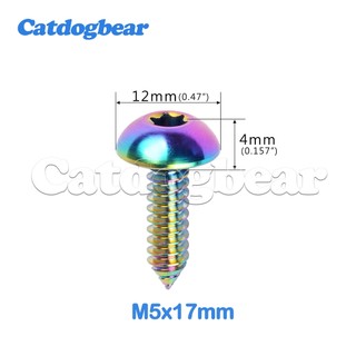 Catdogbear Titanium M4X15 17 20mm M5X15 17 20mm Nút Tự Bắt Torx Vít Bu Lông Cho Xe Máy Xe Đạp Ô Tô