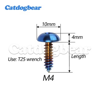 Catdogbear Titanium M4X15 17 20mm M5X15 17 20mm Nút Tự Bắt Torx Vít Bu Lông Cho Xe Máy Xe Đạp Ô Tô