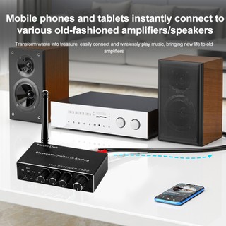 Bluetooth 6.0 Bộ Thu Âm Thanh Bộ Chuyển Đổi ĐẮC Đồng Trục Đầu Vào Quang Học Đĩa U Phát Lại Micro 6.5 Mm Bộ Chuyển Đổi Không Dây 3.5 Mm Aux Đầu Ra RCA