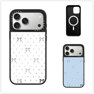 Từ Tính Không Dây Cho iPhone 17 16 15 14 13 12 11 Pro Max Plus Nhỏ Nơ Đen Cạnh Cứng Ốp điện thoại Khắc Logo