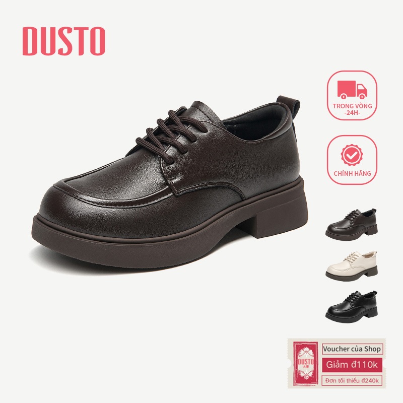 DUSTO Nữ Loafers Retro Phù Hợp Với Người Đi Lại Thường Ngày DWA002305A