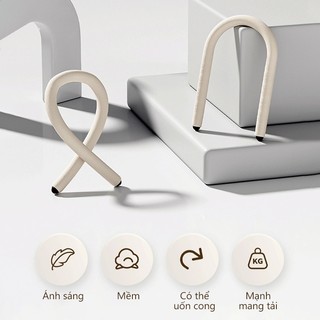 SEAMETALTAL Móc Uốn Miễn Phí Cho Túi Treo Linh Hoạt Ghế Ô Tô Móc Tủ Móc Di Động Để Bàn Điện Thoại Giá Đỡ Trang Trí Nhà