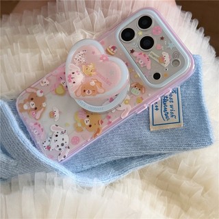 IPhone 17 Pro max 16 Pro max Mẫu thỏ tráng miệng Chất liệu TPU xử lý IMD Vỏ điện thoại hai trong một