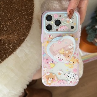 IPhone 17 Pro max 16 Pro max Mẫu thỏ tráng miệng Chất liệu TPU xử lý IMD Vỏ điện thoại hai trong một
