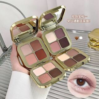 Bột Phấn Mắt 4 Màu KAKASHOW - Tông Màu Đất Nâu Tự Nhiên Phong Cách Hàn Quốc Để Trang Điểm Mắt Hàng Ngày, Sắc Tố Lâu Dài Chống Thấm Nước C584