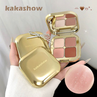 Bột Phấn Mắt 4 Màu KAKASHOW - Tông Màu Đất Nâu Tự Nhiên Phong Cách Hàn Quốc Để Trang Điểm Mắt Hàng Ngày, Sắc Tố Lâu Dài Chống Thấm Nước C584