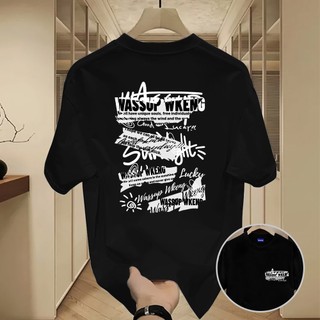 ✨Hàng có sẵn✨WASSUP áo thun nam in chữ nghệ thuật - Mẫu mới! 100% cotton, thời trang, Unisex.