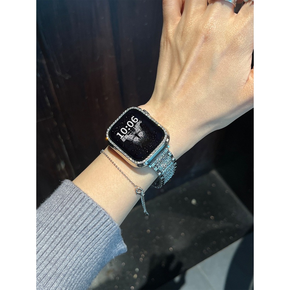 Thời trang nữ Phiên bản rộng rãi Full Diamond Dây đeo vòng tay kim loại chất lượng cao Thích hợp cho Redmi xiaomi Redmi Watch 5 5lite 5Acitve 4 3Active 3 2Lite 2