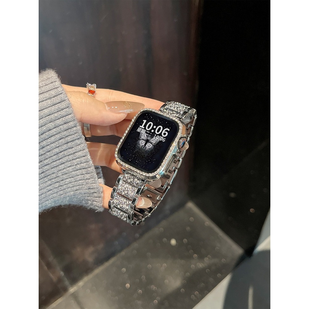 Thời trang nữ Phiên bản rộng rãi Full Diamond Dây đeo vòng tay kim loại chất lượng cao Thích hợp cho Redmi xiaomi Redmi Watch 5 5lite 5Acitve 4 3Active 3 2Lite 2