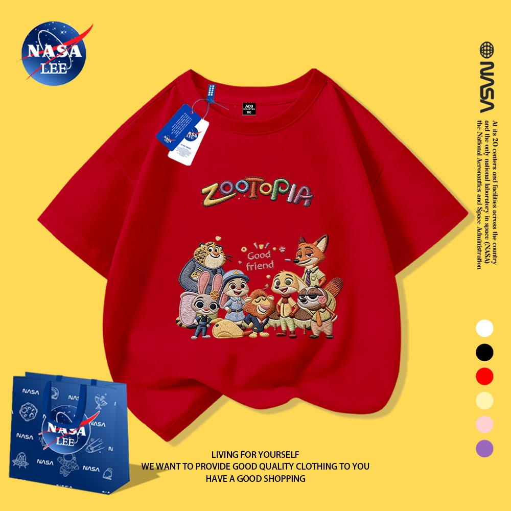 Áo thun ngắn tay NASA LEE x Zootopia phiên bản hợp tác (nhiều màu lựa chọn)