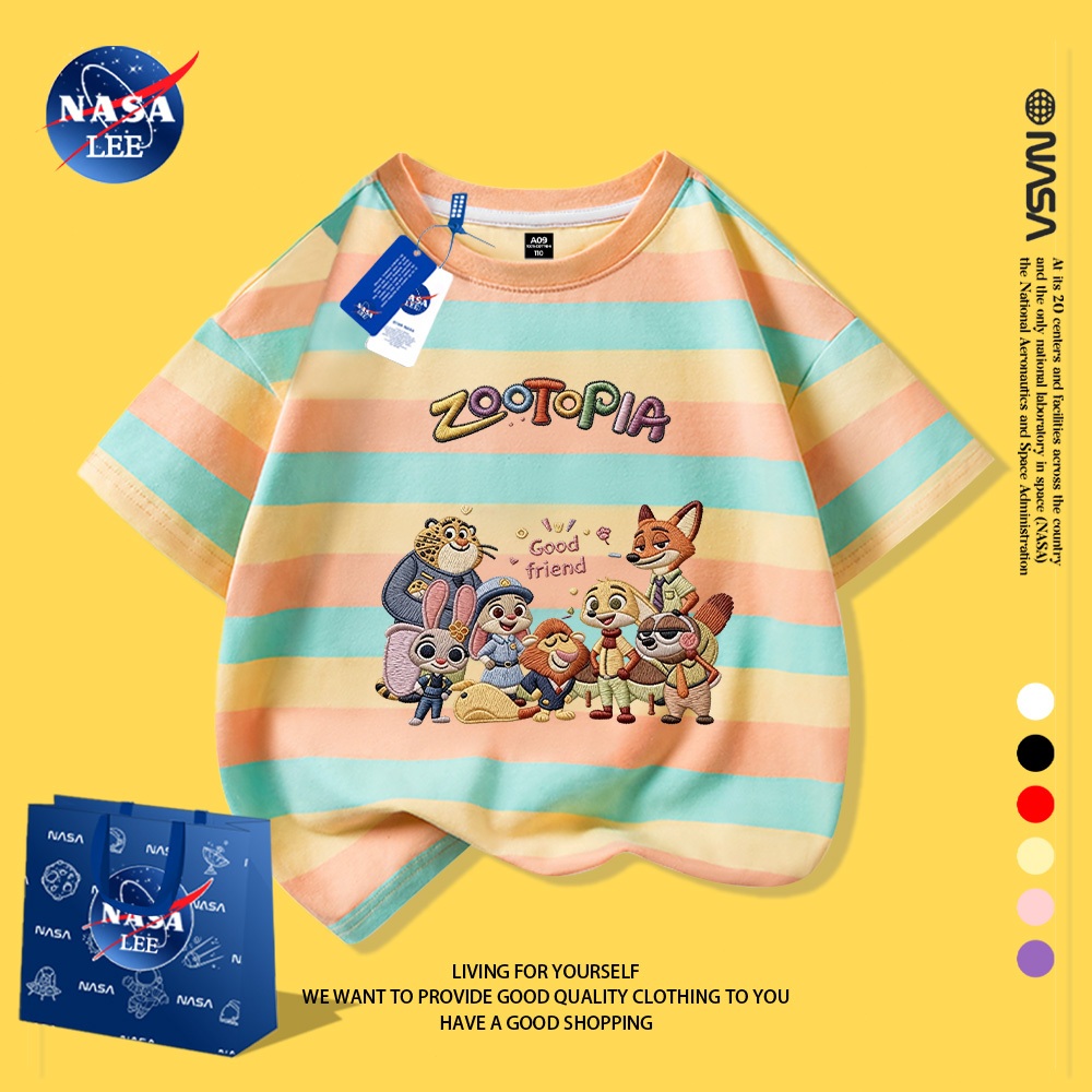 Áo thun ngắn tay NASA LEE x Zootopia phiên bản hợp tác (nhiều màu lựa chọn)