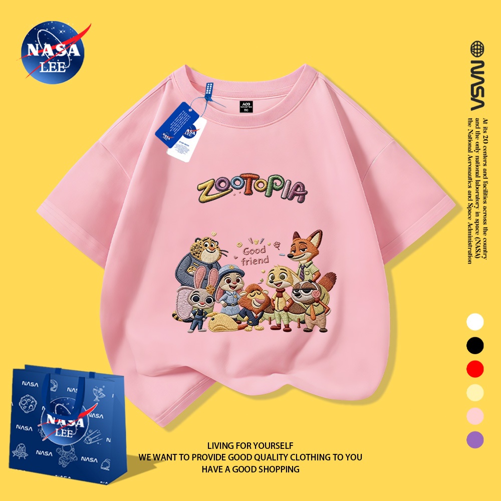 Áo thun ngắn tay NASA LEE x Zootopia phiên bản hợp tác (nhiều màu lựa chọn)