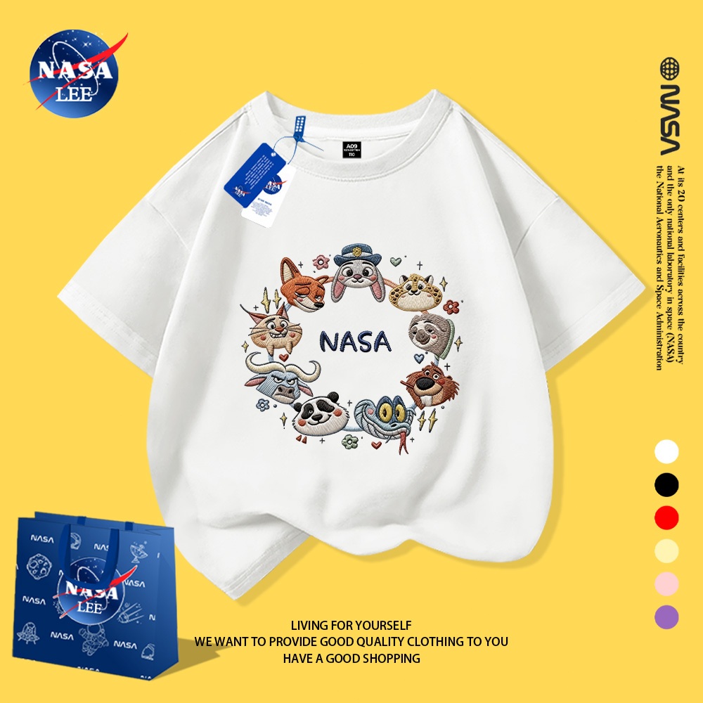 Sản phẩm thiếu nhi nổi bật Áo thun ngắn tay NASA in hình Zootopia điên cuồng-Quà tặng tiệc tuyệt vời