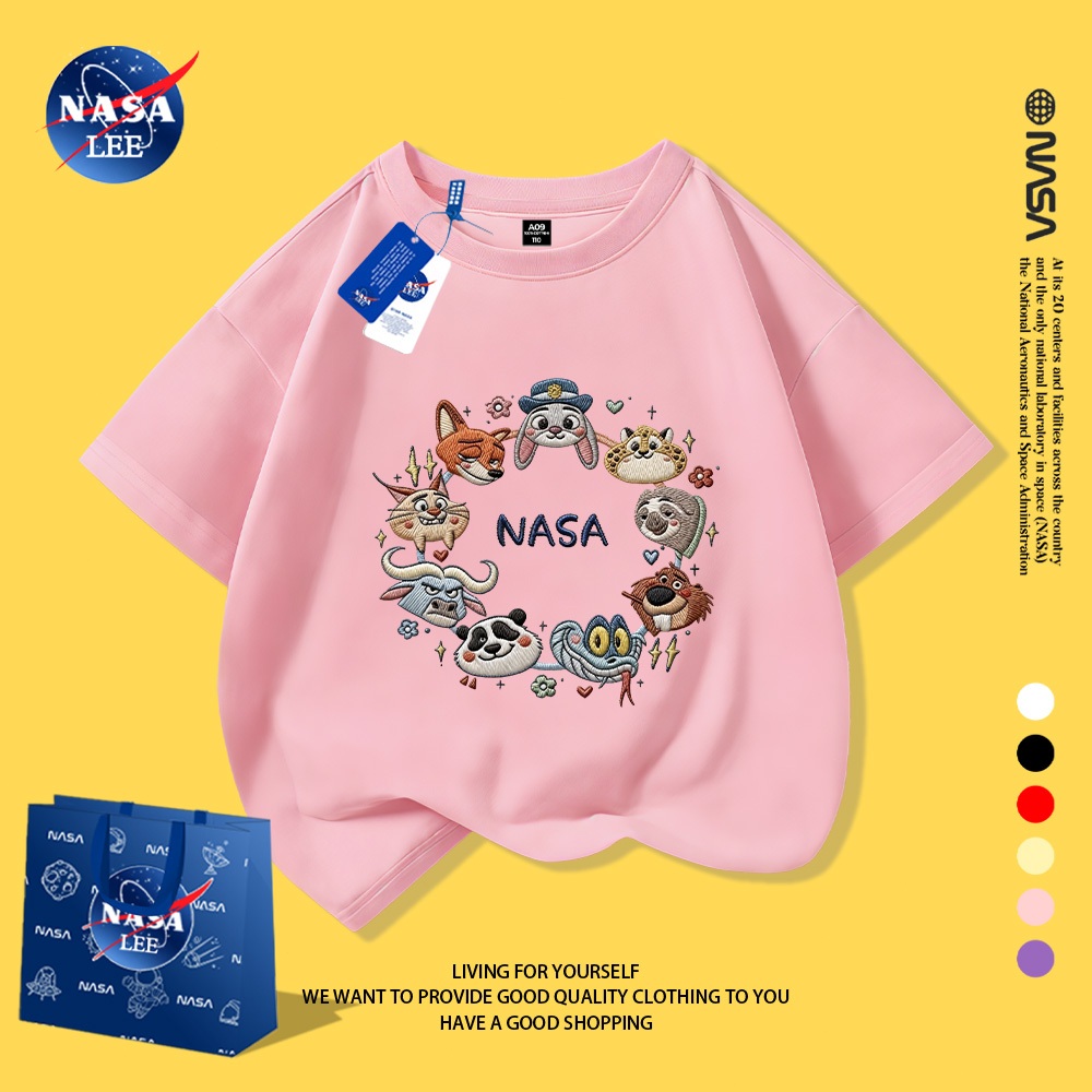 Sản phẩm thiếu nhi nổi bật Áo thun ngắn tay NASA in hình Zootopia điên cuồng-Quà tặng tiệc tuyệt vời