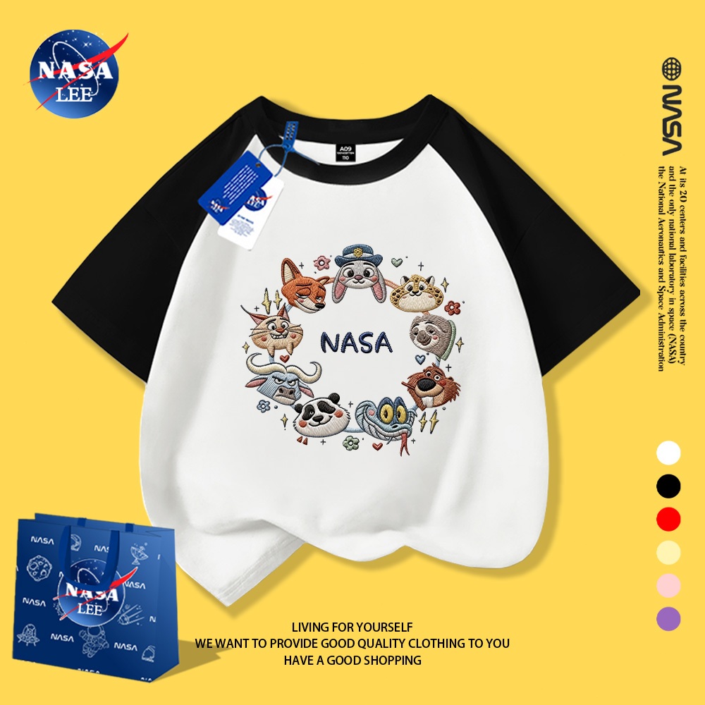 Sản phẩm thiếu nhi nổi bật Áo thun ngắn tay NASA in hình Zootopia điên cuồng-Quà tặng tiệc tuyệt vời