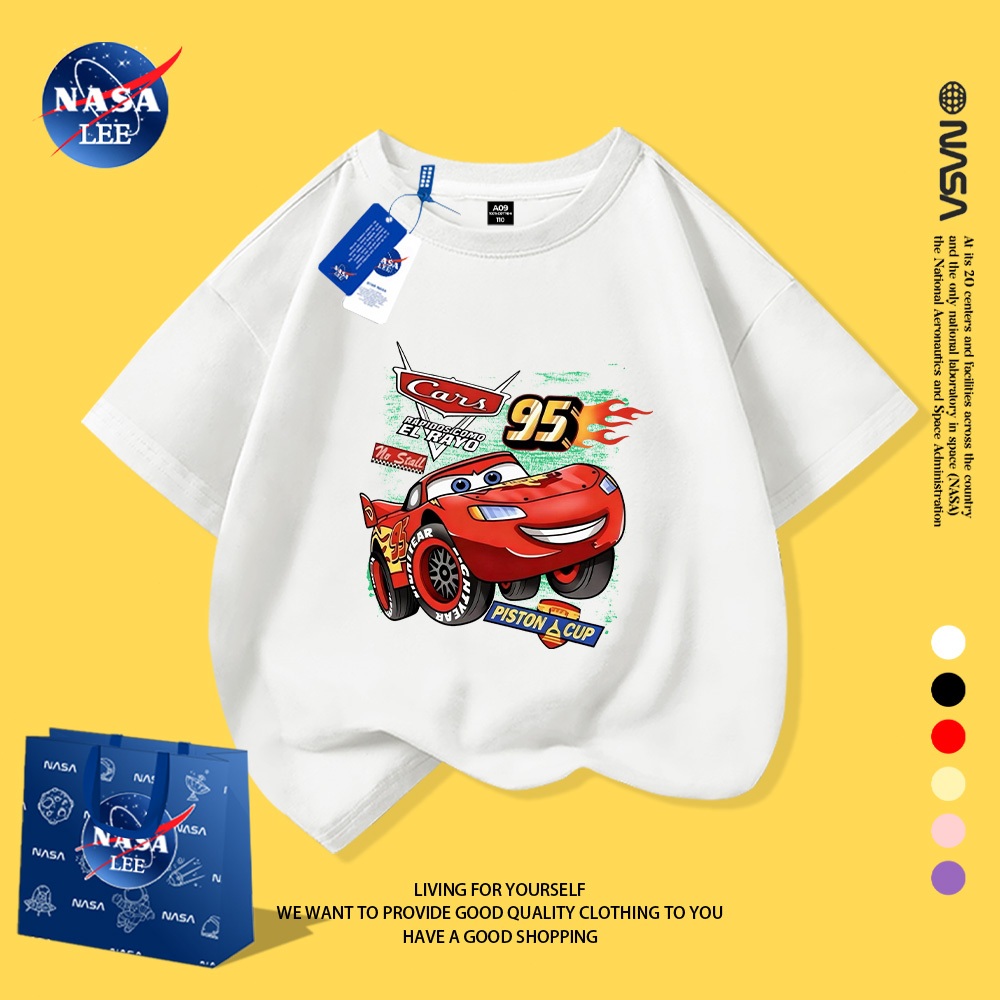 NASA Pure Cotton Tay Ngắn 2026 Phong Cách Mới Trẻ Em Tay Ngắn Mềm Mại Thoải Mái Thời Trang Dễ Thương