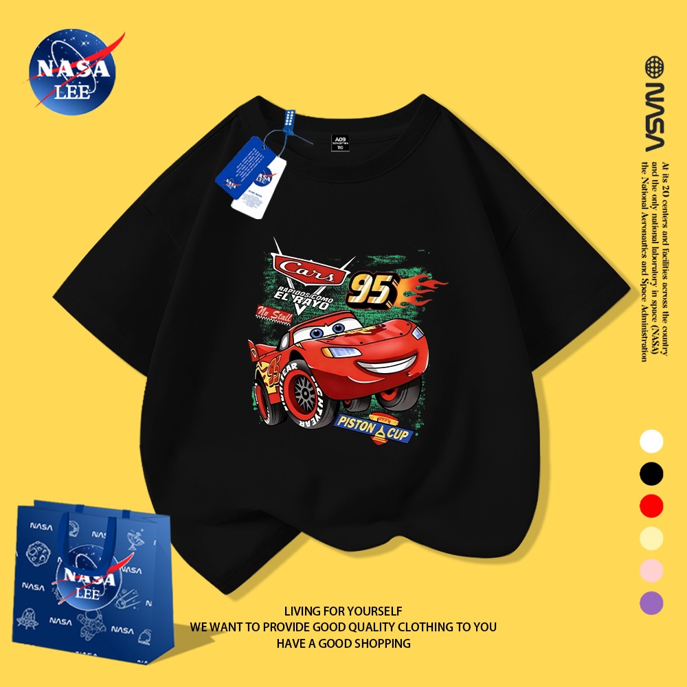 NASA Pure Cotton Tay Ngắn 2026 Phong Cách Mới Trẻ Em Tay Ngắn Mềm Mại Thoải Mái Thời Trang Dễ Thương