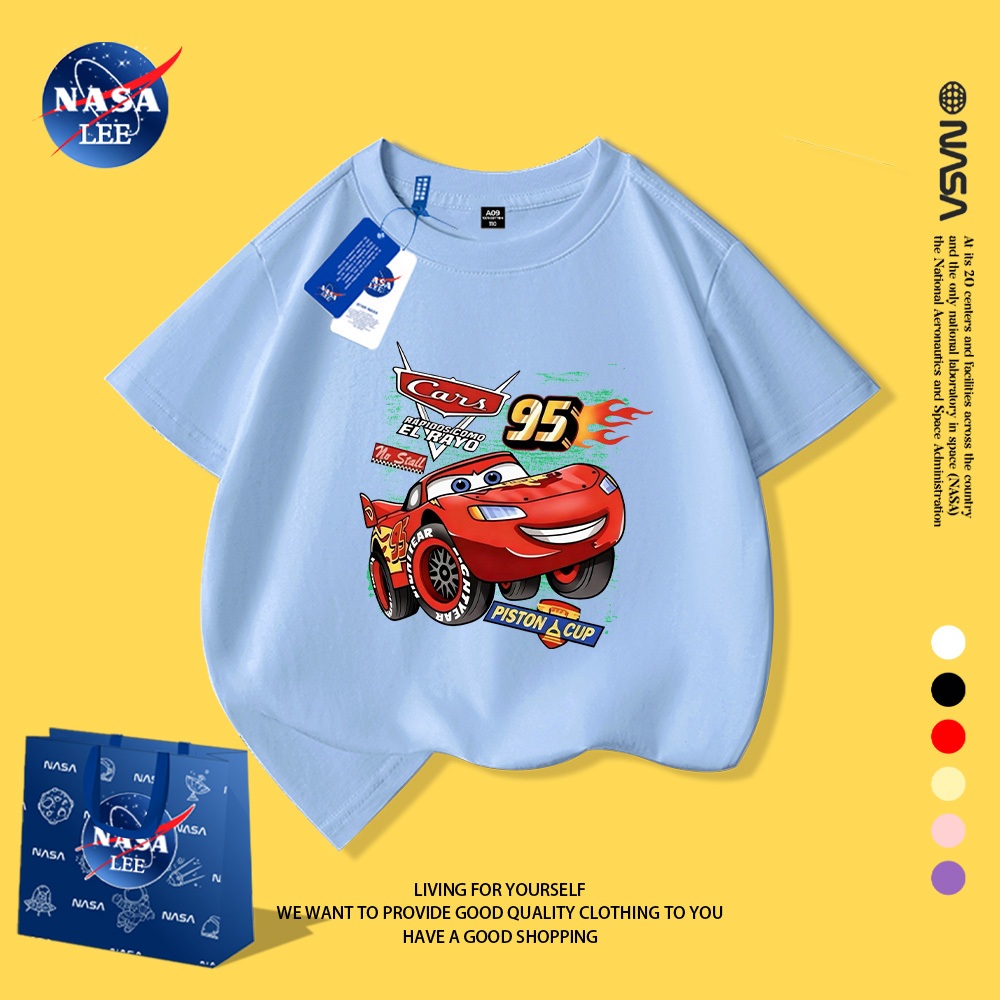 NASA Pure Cotton Tay Ngắn 2026 Phong Cách Mới Trẻ Em Tay Ngắn Mềm Mại Thoải Mái Thời Trang Dễ Thương