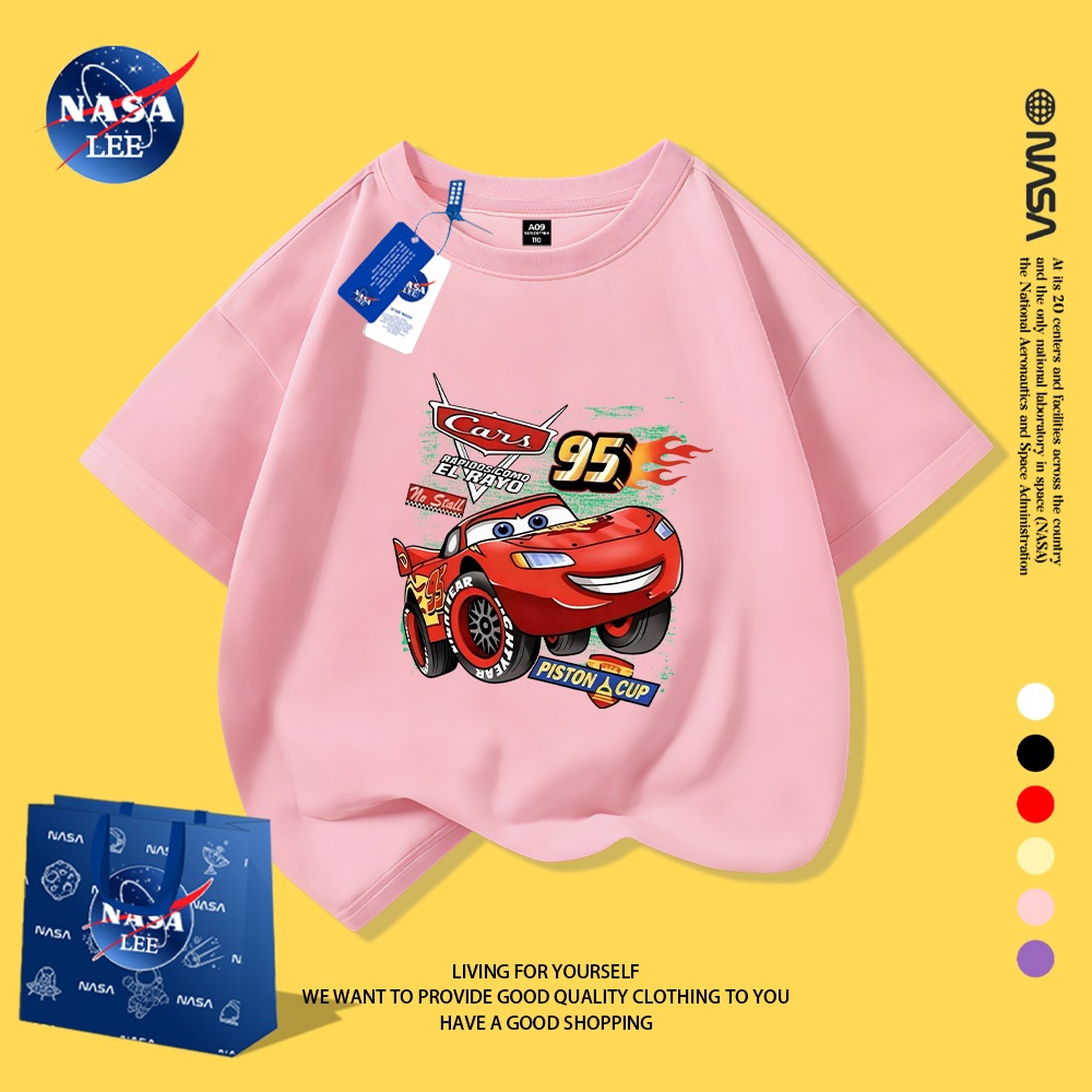 NASA Pure Cotton Tay Ngắn 2026 Phong Cách Mới Trẻ Em Tay Ngắn Mềm Mại Thoải Mái Thời Trang Dễ Thương