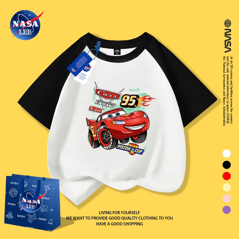 NASA Pure Cotton Tay Ngắn 2026 Phong Cách Mới Trẻ Em Tay Ngắn Mềm Mại Thoải Mái Thời Trang Dễ Thương