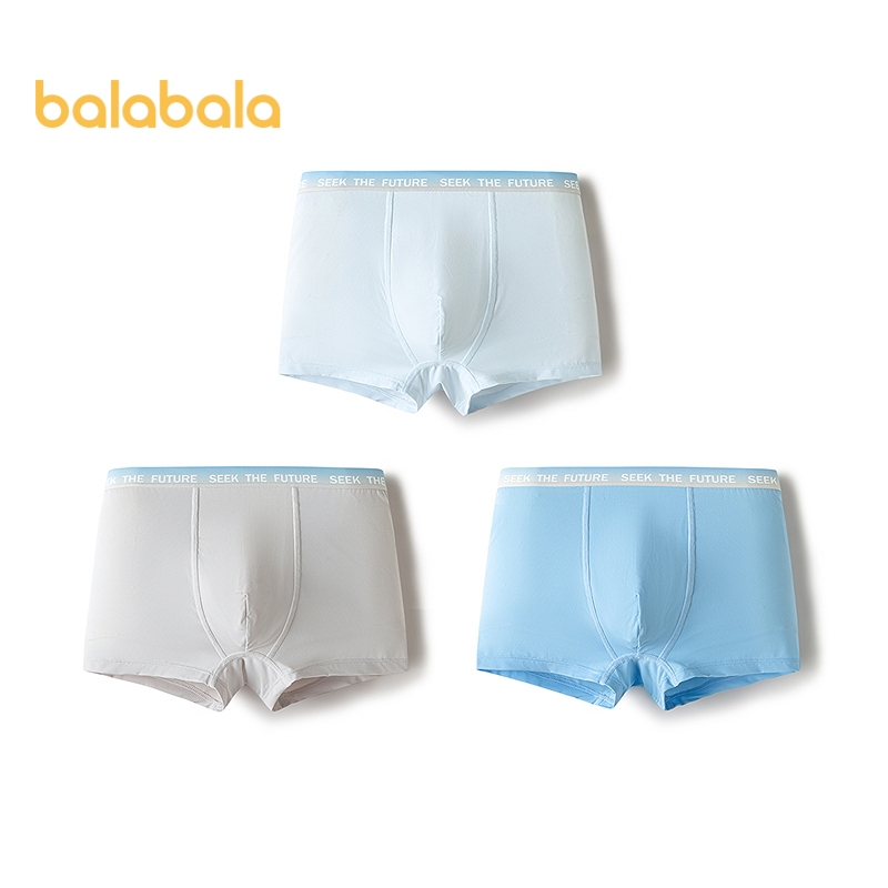 Balabala Bé Trai Giữa Đến Trẻ Em Quần Lót 2026 Boxers Kháng Khuẩn Thoáng Khí 3 Gói Quần Lót Cho Trẻ Em Thoải Mái Mềm Boxer Quần Short Cho Trường Học Hàng Ngày Tại Nhà Chơi Gear