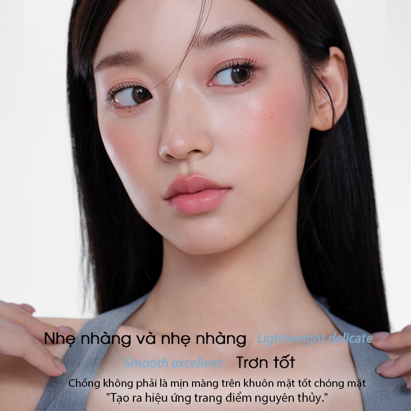 Má Hồng Mooekiss Kem Lì, Mịn Nhẹ, Tạo Khối Nhẹ, Nâng Tông Da, Lâu Trôi, Dễ Tán